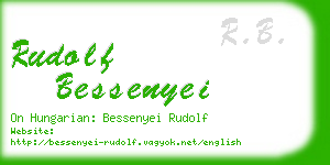 rudolf bessenyei business card